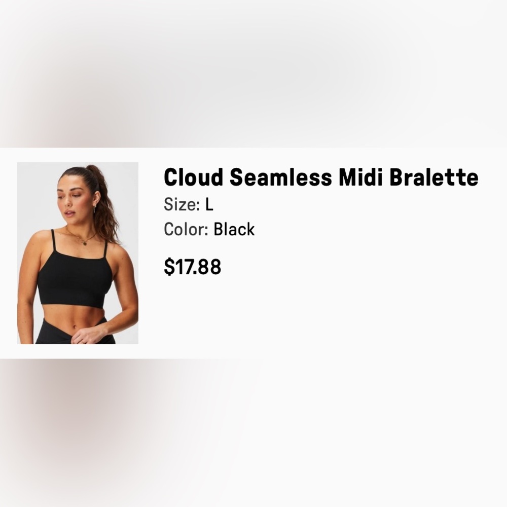 Fabletics Cloud Seamless Midi Bralette